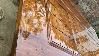 #video | Pu Polish #Emporio gold ultra Clear Gloss luxury wood | #polish #Asian paint 2025 😱 #home