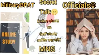 !!Secret 🤫talks!! MNS के लिए self study या online coaching classes 💪