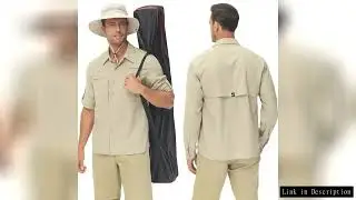 Summer Men's UPF 50+ Casual Long Sleeve Fishing Shirts, Lightweight Tactical Button Down Shirt with