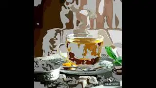 Coloring hot cup of herbal tea #Shorts