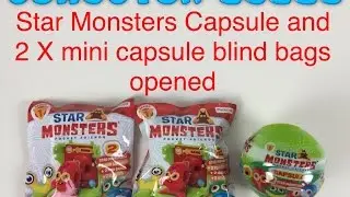 Star Monster capsule and 2 X mini capsule blind bags opened from Magic box toys @starmonstersuk