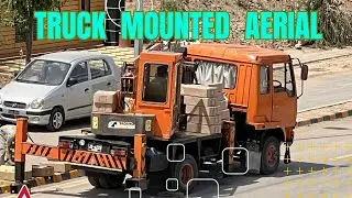 folding arm aerial working platform truck