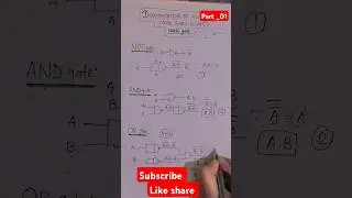 implementation of logic gates(AND OR,NOT) using Nand gate( universal gate)part1#digitalelectronics