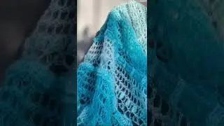 Платок крючком 2,5 мохер на шелке #рукоделие #handmade #design #crochet