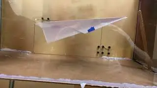 Paper Airplane in Wind Tunnel
