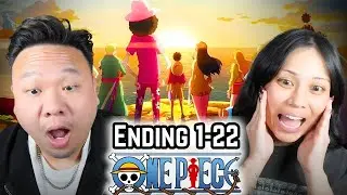 ONE PIECE NOOBS FIRST TIME REACTING TO ALL ONE PIECE ENDINGS 1-22 (MIND BLOWN)