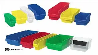 Akro-Mils ShelfMax Hopper Front Plastic Shelf Bins