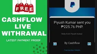 CASHFLOW PAYMENT PROOF | LIVE WITHRAWAL | LEGIT & FREE APP
