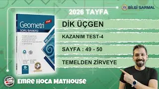 Dik üçgen  - 4  BİLGİ SARMAL GEOMETRİ SORU BANKASI | SAYFA 49-50 | 2026 MODEL