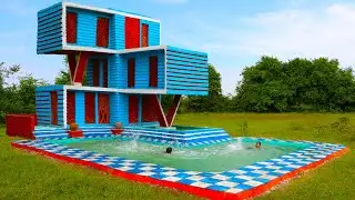 How To Build Mud Villa House And Design Swimming Pool By Ancient Skills