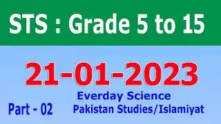 Screening Test for Graduation Category : STS Grade 5 to 15 paper 21-01-2023.Sukkar IBA  Part - 02