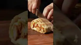 Chicken Cheese Paratha Roll Cutting ASMR | Ultra Realistic Street Food Prep & Slice | No Music