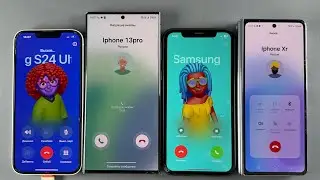 iPhone 13 Call Samsung Galaxy S24 Ultra and Incoming Calls IPhone XR + Samsung Galaxy Fold5