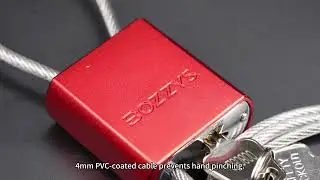 Aluminum Adjustable Cable Locks#safety #padlock #bozzys