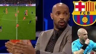 🔵Thierry Henry Critiques Offside Call in Barcelona's Champions League Draw Against Club Brugge.
