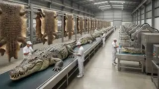How $50,000 Crocodile Leather Products Are Made &ndash; Full Factory Process 🐊🏭