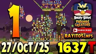 Прохождение турнира Angry Birds Friends Level 1, рекорд 1637, POWER-UP
