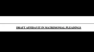 Master Affidavit Drafting for Matrimonial Cases: Step-by-Step Guide for LLB V Term | DPC Exam Hack