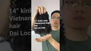 14 inches kinky curly vietnamese virgin hair #hairvendorlist #vietnamesehumanhair