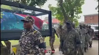 President Hage Geingob's body arrives at Parliament Gardens