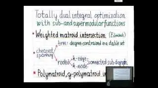 Andr&aacute;s Frank: Non TDI Optimization with Supermodular Functions