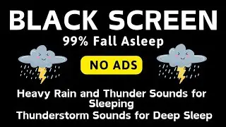 🔴 Heavy Rain and Thunder Sounds for Sleeping 💤 Black Screen | Pure Relaxation Sounds💤