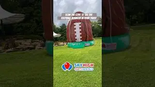 Football Shaped Bounce House Rental Texas USA | Giant Inflatable Football Moonwalk Sports Parties