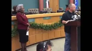 Mayor Dan McQueen speaks in public for the first time regarding the water issues