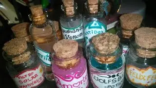 ASMR en español. Show&Tell Pociones. Potions. Haciendo etiquetas. Drawing.