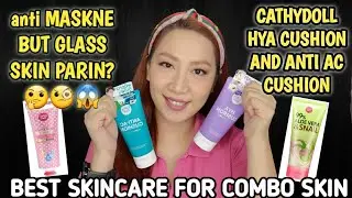 CATHYDOLL SKINCARE REVIEW | HYA CUSHION +ANTI AC CUSHION +ALOE VERA & SNAIL + L- GLUTATHIONE