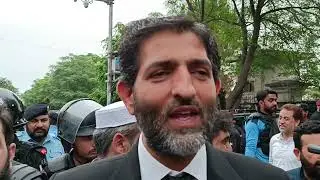 Former Law Minister of Punjab Khurram Shahzad Media Talk outside Islamabad High Court
