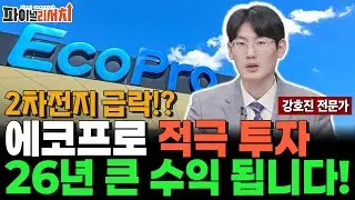 에코프로 적극적으로 투자하세요! 2차전지 급락은 기회! 26년 큰돈 벌 기회입니다!