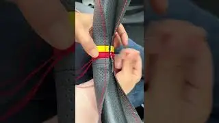 Germany flag stripes 🇩🇪 🪡#car #automobile #interiordesign #diy #steeringwheelcover #tutorial
