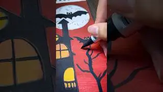 Haunted House drawing🫣 #art #shorts #subscribe #viral