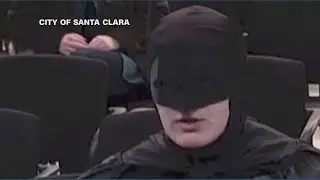 'Batman' demands action at city council meeting in California over ICE operations