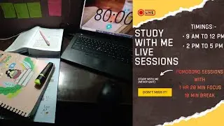 🧑&zwj;💻3 hour LIVE 🔴 STUDY WITH ME ( NEVER QUIT) pomodoro 80/10 #studywithme#neet#upsc#boards#shorts