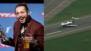 Plane carrying Post Malone, 15 others makes emergency landing