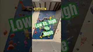 Beta comparison.  High and low percentage moves #bouldering