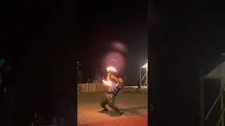 Beach Side Fire Show 😳 Odisha Tourist place #shortsfeed #odisha #odia #konark