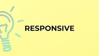 What is the meaning of the word RESPONSIVE?