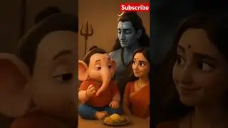 Ganesha Loves Maa&rsquo;s Cooking | Cute Family Moment! #ganesh #shiva #shiva #shorts #viral #trending #yt