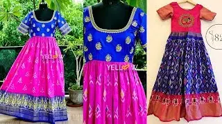 Traditional Ikkat Long Gown Designs 2019