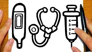 CÓMO DIBUJAR LAS HERRAMIENTAS DEL DOCTOR | Dibujos para dibujar