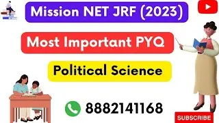 Most Important PYQ Series For NET JRF (2023) , Political Science ✅💥💥💥✨💫🔥🔥🔥, Must Watch 😃😊💥