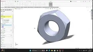 NUT DESIGN TUTORIAL | SOLIDWORKS 2025 | USING A METRIC TAP | MACHINERY PART #trending