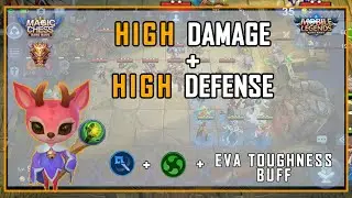 HIGH DAMAGE + HIGH DEFENSE | EVA 2  - MAGE GAMEPLAY | MAGIC CHESS MLBB