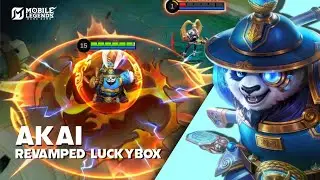 REVAMPED AKAI LUCKYBOX SKIN GAMEPLAY - SKILL EFFECTS REVIEW - Mobile Legends: Bang Bang