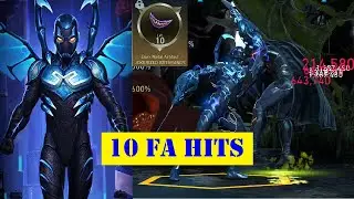 Scarab Chosen Blue Beetle loves The Dark Knights Solo Raid!! 10 Fast Attack hit! Injustice 2 Mobile