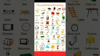 common  household items  common household words house hold  material #vocabularywords #vocabs