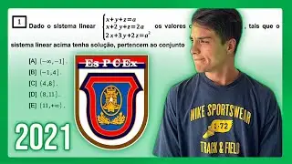 SISTEMAS LINEARES ~ EsPCEx 2021 (Ex. 1 - Mod. F) ~ Matemática Concursos Militares - Nicolas Lazaroto